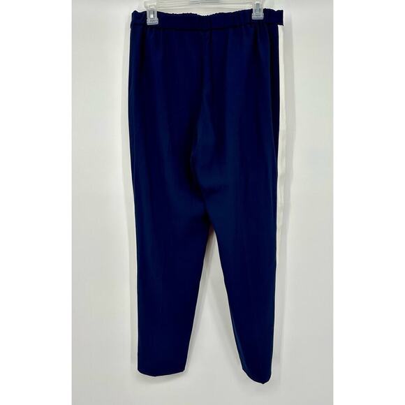 Aritzia Babaton Conan crop striped Pant Size 10 Navy/white - Picture 5 of 7